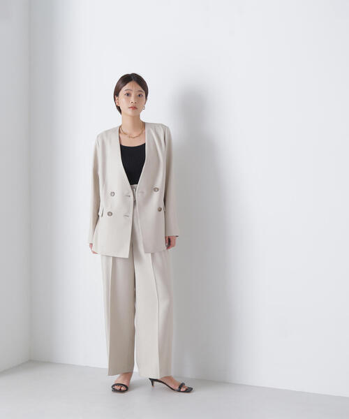 ✨希少カラー 美品✨ナチュラルビューティーベーシック パンツスーツ