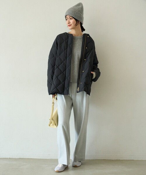 自宅で洗濯OK / 軽量で暖かい】TAIONコラボ キルティングブルゾン