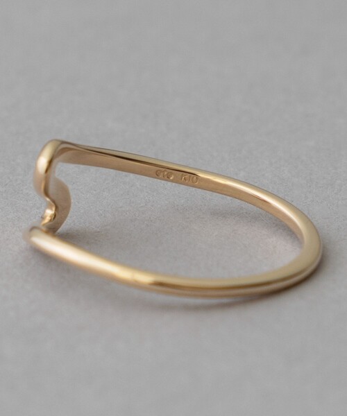 ete（エテ）の「○K10YG ウェーブ ピンキーリング（リング）」 - WEAR