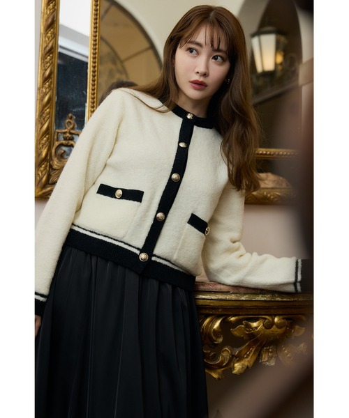 Her lip to（ハーリップトゥー）の「Boucle Bicolor Knit Jacket