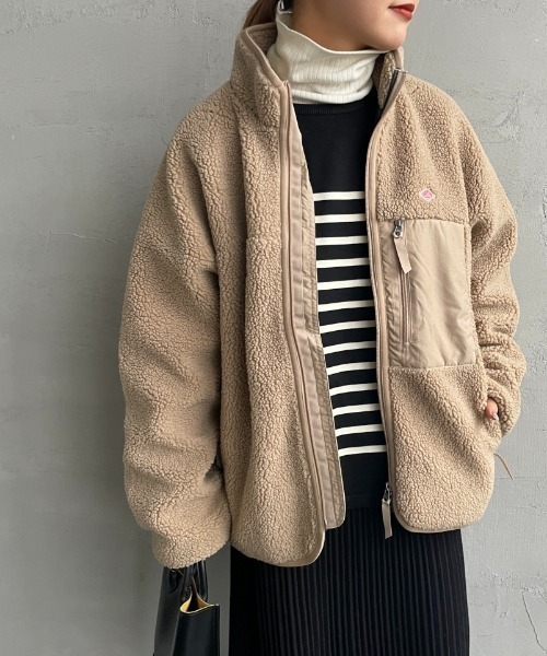 DANTON/ダントン] スタンドカラー インサレーションボアフリース