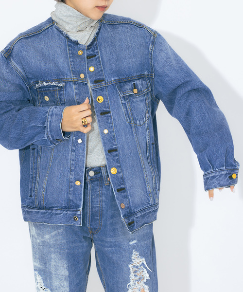 Bonum（ボナム）の「チェンジボタンデニムジャケット（デニム