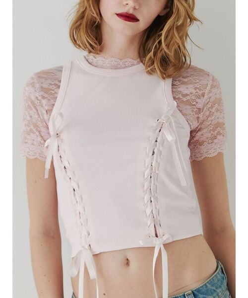 jouetie（ジュエティ）の「レースアップタンクトップ（タンクトップ