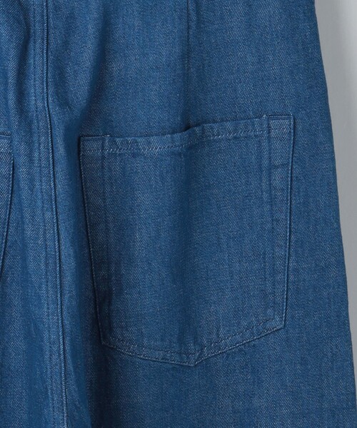 6（ロク）の「＜6(ROKU)＞デニム ビスチェ オールインワン（つなぎ