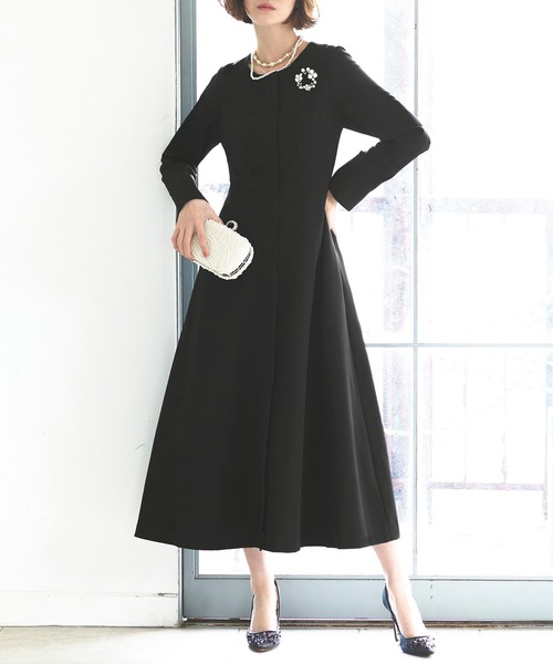 フィット＆フレア・ロングワンピースドレス（ワンピース）｜RUIRUE