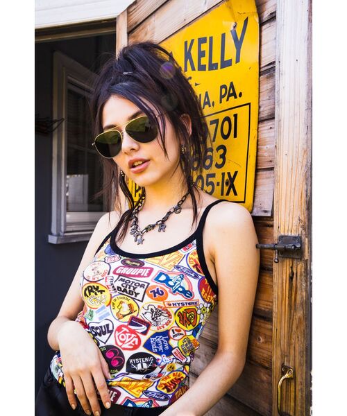 新品 初期 ヒステリックグラマー '90 レインボー ホルター キャミ Y2K