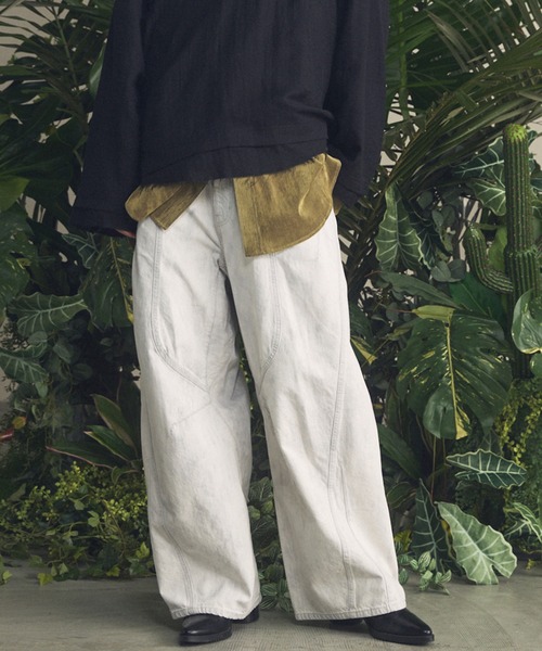 UNISEX》Three-Dimensional Cutting Denim Pants/立体裁断カッティング