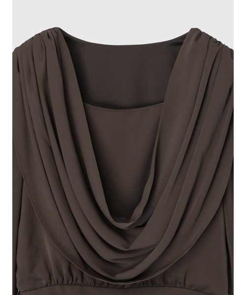 パウダーサテンドレープトップス（シャツ/ブラウス）｜anuans（ア