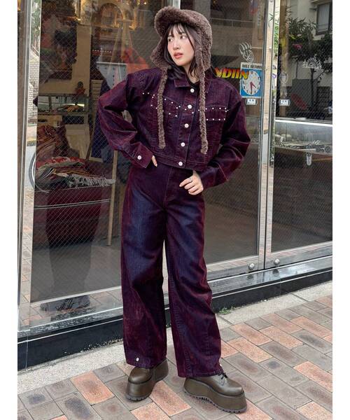 セール】【セットアップ対応】フロッキーデニムジャケット（デニム