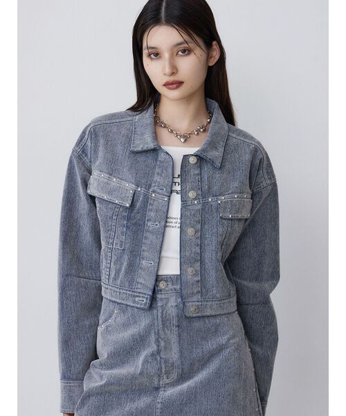 セール】【セットアップ対応】フロッキーデニムジャケット（デニム