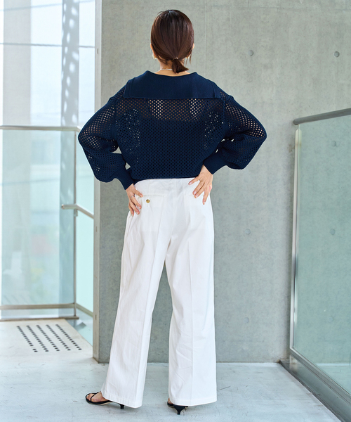 IENA（イエナ）の「LIEN ハイカウントチノ ワイドパンツ（チノパンツ