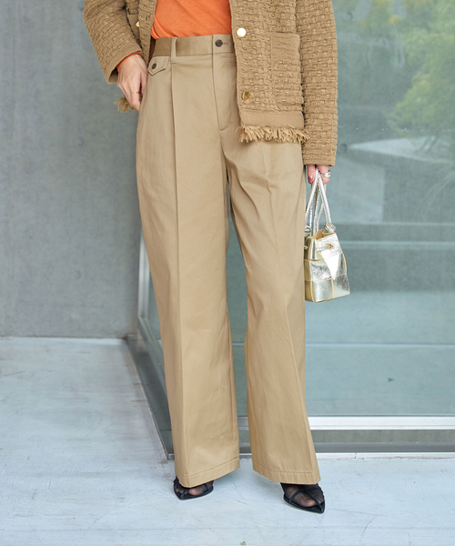 IENA（イエナ）の「LIEN ハイカウントチノ ワイドパンツ（チノパンツ