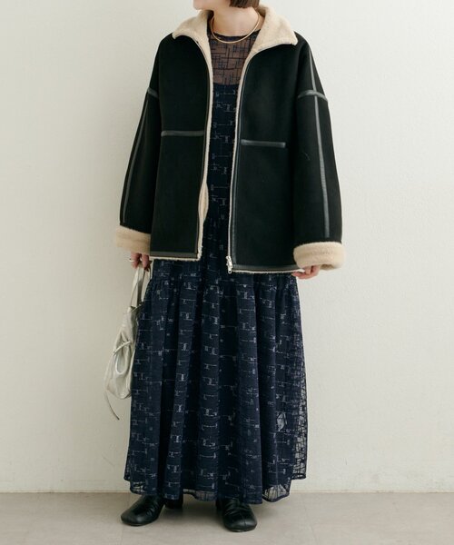 Omekashi（オメカシ）の「フェイクムートンショートコート（ムートン