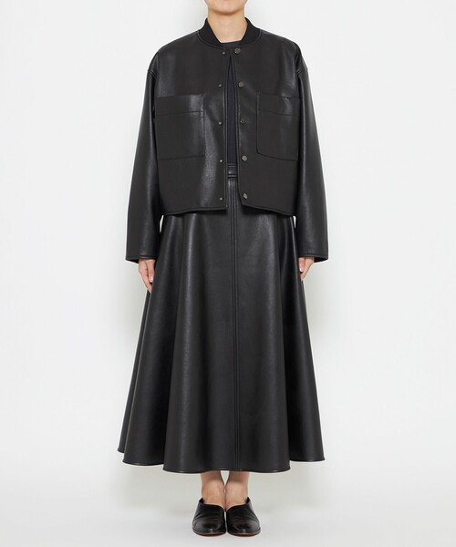 uncrave（アンクレイヴ）の「ウォッシャブル エコレザー ブルゾン