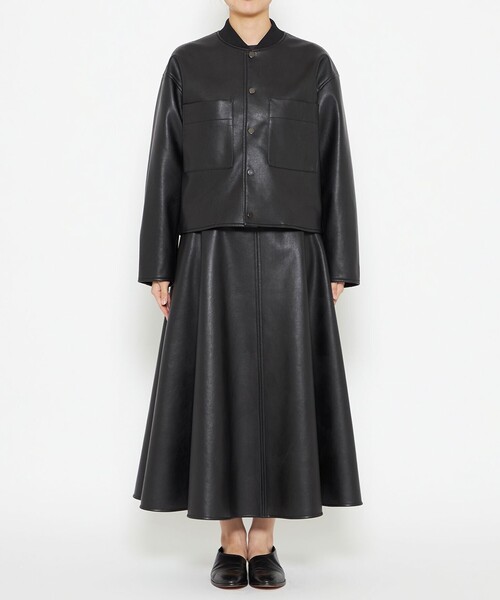 uncrave（アンクレイヴ）の「ウォッシャブル エコレザー ブルゾン