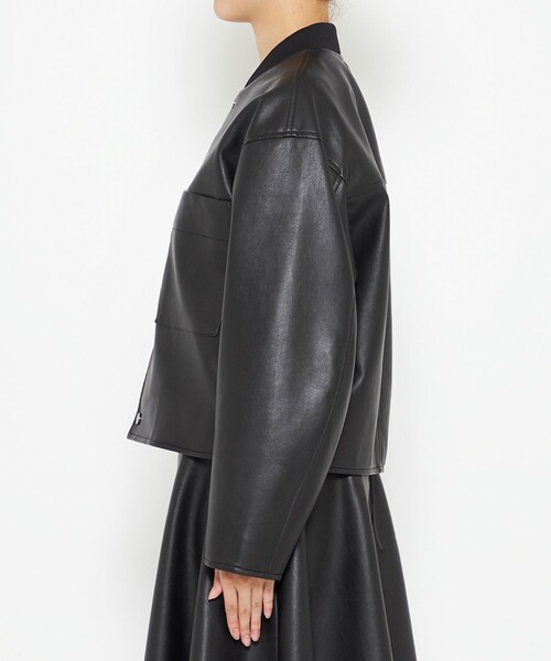 uncrave（アンクレイヴ）の「ウォッシャブル エコレザー ブルゾン