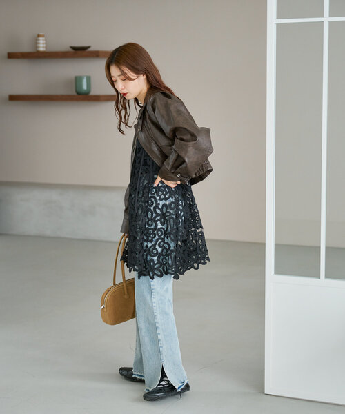 Kastane（カスタネ）の「【2サイズ展開】フェイクレザーショート