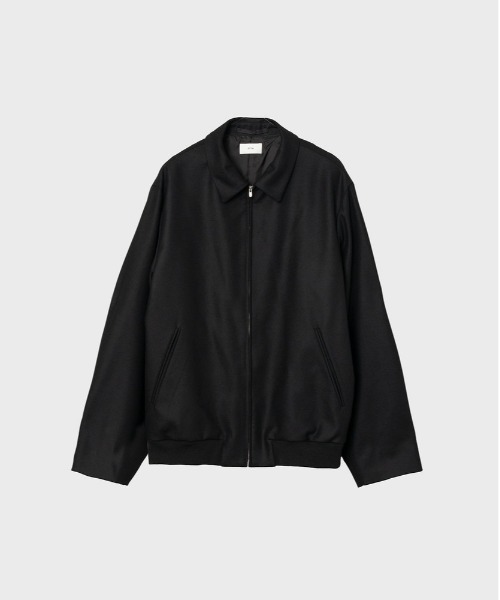 ATON / エイトン】 MERINO COLLEGE FLANNEL FLIGHT JACKET（ライダース