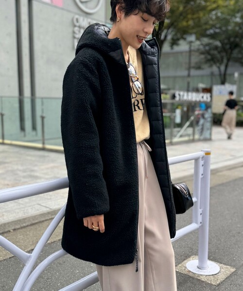 セール】◇【WEB限定】【TAION/タイオン】別注ボア×ダウンフードコート