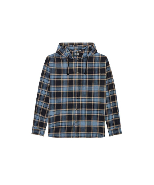 DIESEL（ディーゼル）の「メンズ シャツ チェック パーカー（シャツ