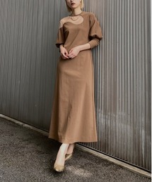 Ameri（アメリ）の「MEDI EMBROIDERY TULLE LACE DRESS（ワンピース