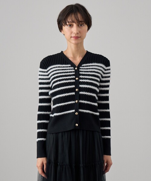 ANAYI（アナイ）の「フェザーボーダー カーディガン（カーディガン