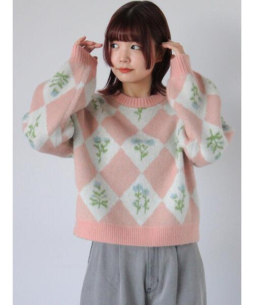 ehka sopo（エヘカソポ）の「花ジャカードニット（ニット/セーター