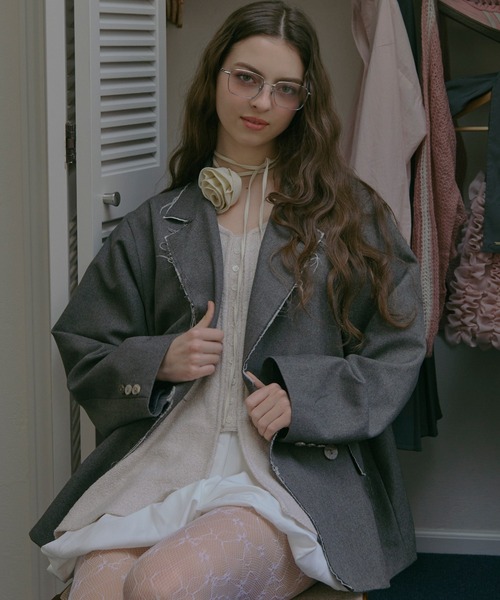 loin nuit（ロワンニュイ）の「cut off double jacket / カットオフ