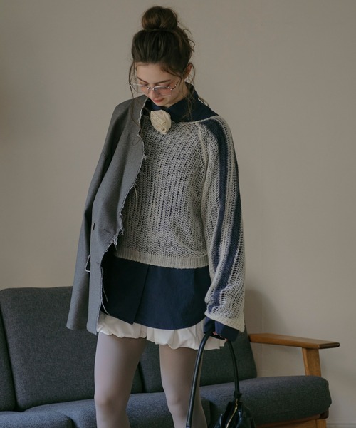 loin nuit（ロワンニュイ）の「cut off double jacket / カットオフ