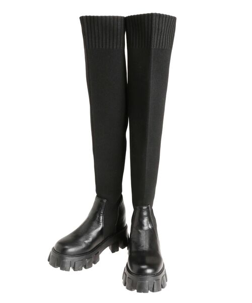 GYDA（ジェイダ）の「【倖田來未コラボ】ラグソールサイハイニット