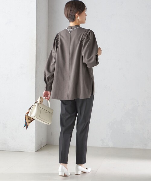 セール】〈手洗い可能〉裏起毛 スリム テーパード パンツ（その他