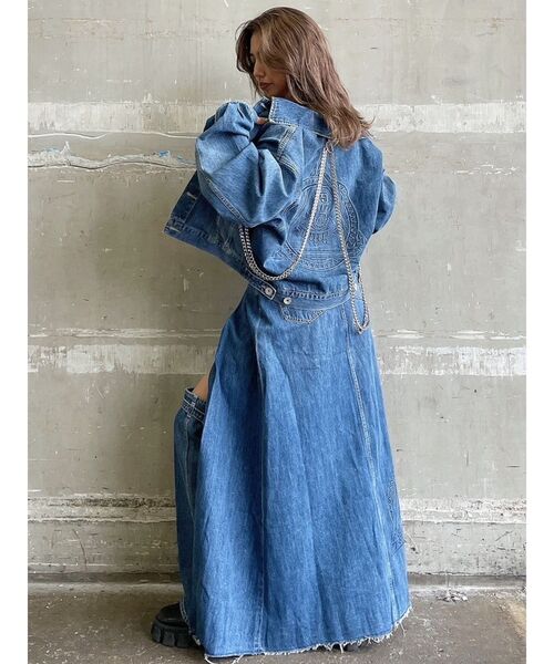 GYDA（ジェイダ）の「【倖田來未コラボ】OVERLAP EMBOSSロングデニム