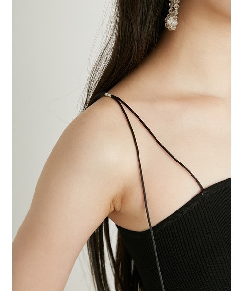 LILY BROWN（リリーブラウン）の「バルーンペプラムニットキャミソール