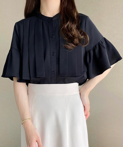 callautia（カラウティア）の「プリーツヨークフレア袖ブラウス