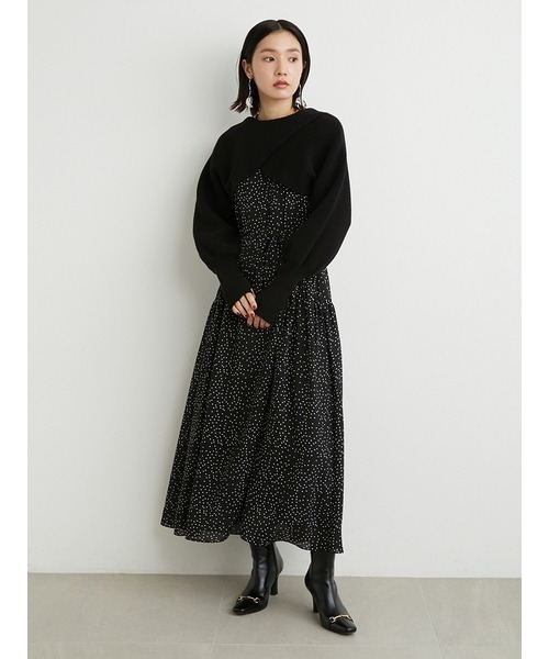 LILY BROWN（リリーブラウン）の「ニットボレロセットギャザー