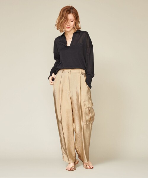 conte（コンテ）の「＜conte＞サテン カーゴパンツ（その他パンツ
