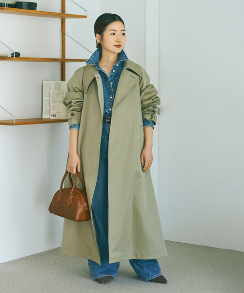 Noble（ノーブル）の「グロウツイルアシメトリーカラートレンチコート