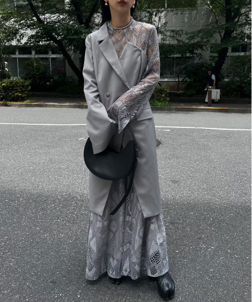 Ameri（アメリ）の「UND SUIT DOCKING LACE DRESS（ワンピース）」 - WEAR