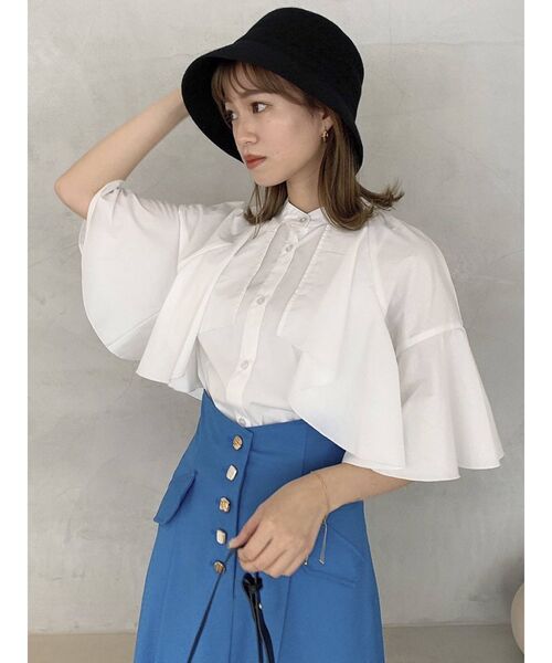 dazzlin（ダズリン）の「カーテンフリルフレアブラウス（シャツ