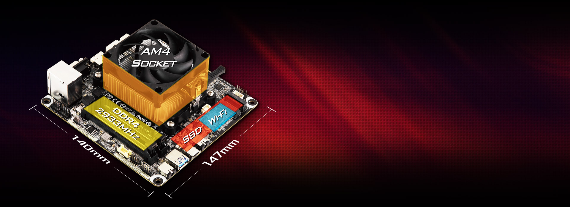 ASRock DESKMINI A300W AMD A300 Barebone System - Newegg.com