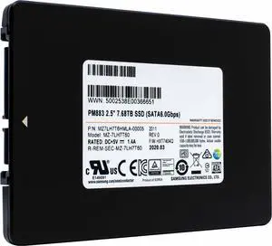 Samsung PM883 7.68TB SATA 6Gb/s 2.5