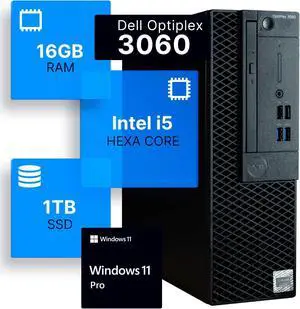 Dell OptiPlex 5060 - Windows 11 Desktop Computer | Intel i5-8500