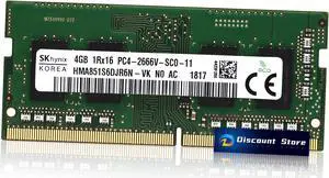 SK Hynix 4GB RAM MEMORY 1RX16 PC4-2666V SODIMM DDR4-21300 PIN-260