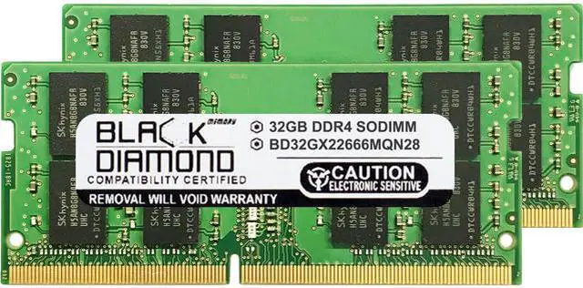 Black Diamond Memory 64GB (2 x 32GB) 260-Pin DDR4 SO-DIMM DDR4