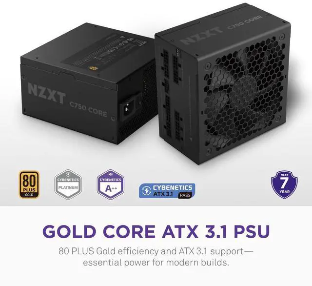 NZXT C750 Gold Core 80Plus Gold Fully-modular ATX 3.1 Power Supply
