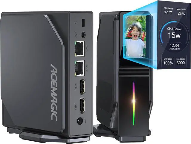 ACEMAGIC Mini PC Intel N100 CPU (up to 3.6 GHz), 16GB DDR4 RAM