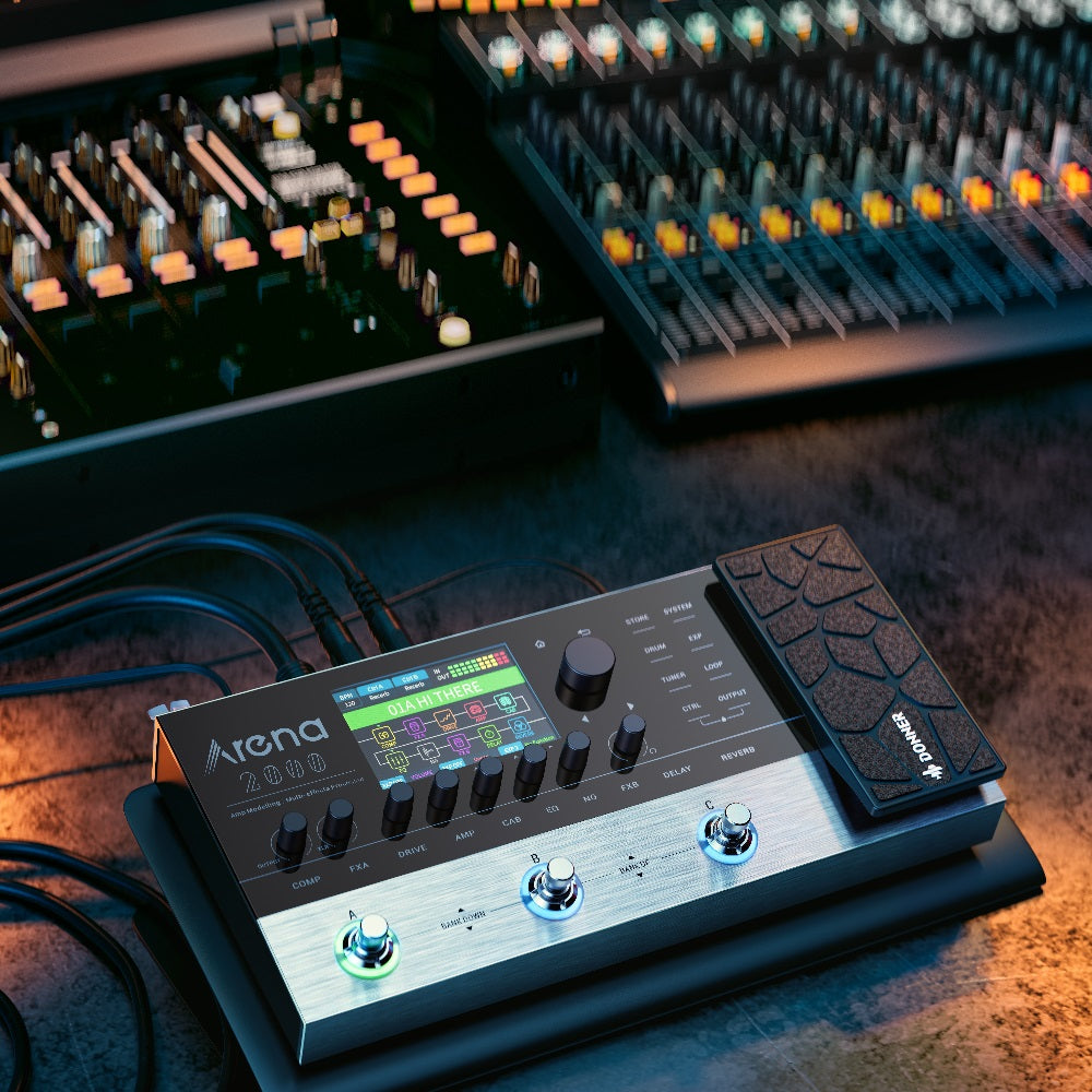 Arena 2000 Multi-Effect Guitar Pedal AMP Modeling Processor Donner