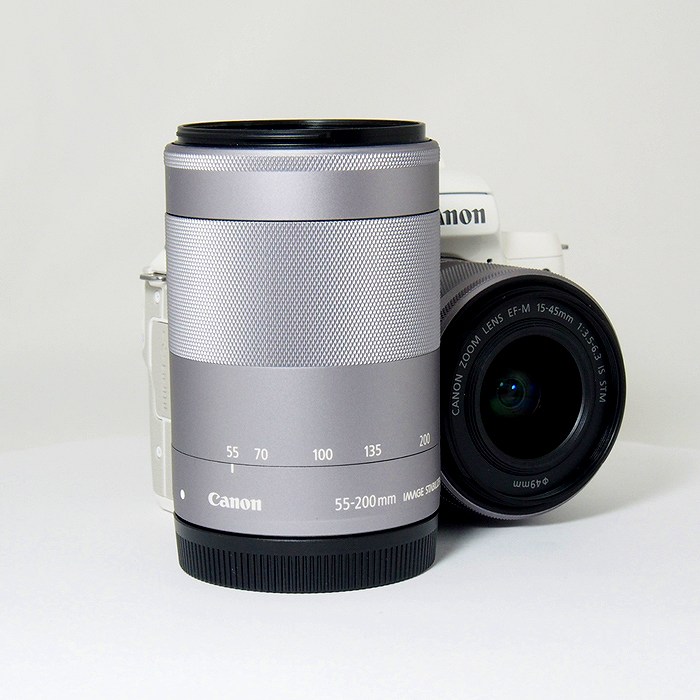 中古】(キヤノン) Canon EOS KISS M ダブルズームキツト ホワイト