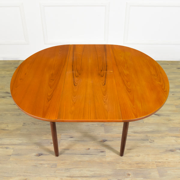 北欧 ヴィンテージ チーク エクステンションオーバル テーブル #30161
