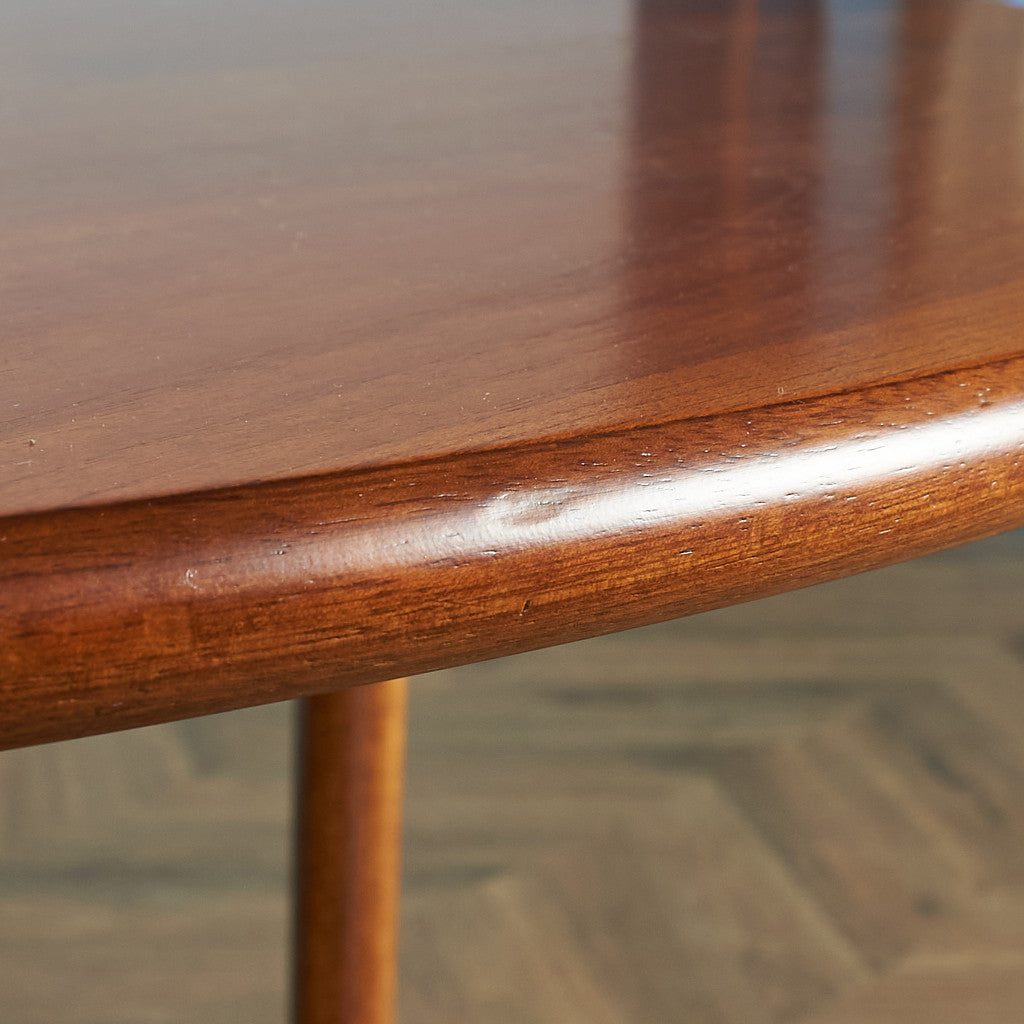 北欧ヴィンテージ エクステンション ラウンドダイニングテーブル / 天